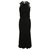 Badgley Mischka Langes schwarzes Abendkleid Polyester  ref.307903