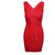 Calvin Klein Vestido rojo sin mangas Roja Poliéster  ref.308054