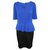 Elie Tahari Blaues und schwarzes Kleid Polyester  ref.308066