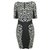 Autre Marque Black and White Print Dress Polyester  ref.308088