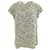 Diane Von Furstenberg Top de seda estampado em preto e branco  ref.308099
