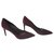 LOUIS VUITTON Burgundy suede heels T38,5 It Dark red Deerskin  ref.308258