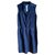 Sportmax Robes Coton Lin Bleu Marine  ref.308293