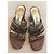 Ballin Brown Leather Mules with Pink Glass Buckle - view 5