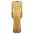 Chanel Vestido Maxi Flare EGYPT Dourado Lona  ref.308335