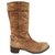 Prada p short boots 38,5 Light brown Deerskin  ref.309127