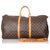 Louis Vuitton Brown-Monogramm Keepall Bandouliere 55 Braun Leder Leinwand  ref.309537
