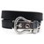 Bracelet Hermès en argent Cuir Noir  ref.309663
