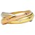Love Bague Cartier "Trinity" 3 ors et diamants. Or blanc Or jaune Or rose  ref.309916