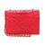 Wallet On Chain Portafoglio Chanel su catena Rosso Pelle  ref.309926