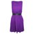 Alice + Olivia Purple Silk Dress with Leather Belt  ref.310332
