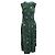 Preen Vestido assimétrico franzido em crepe de chine com estampa floral crepe de chine maxi Verde