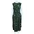 Preen Vestido assimétrico franzido em crepe de chine com estampa floral crepe de chine maxi Verde - vista 2