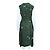 Preen Vestido assimétrico franzido em crepe de chine com estampa floral crepe de chine maxi Verde - vista 3