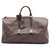 Louis Vuitton Damier Ebene Keepall 50 Bolsa de lona Cuero  ref.310472
