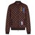 Louis Vuitton Men's XL NBA 2 Monogram Patches Zip Up Blouson Sweater Jacket Leather  ref.310660