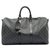 Louis Vuitton Bandoulière noire Damier Graphite Keepall 45 sac de marin Cuir  ref.310662