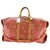 Louis Vuitton 1995 LV Cup Red Sac Marin Keepall Bandouliere Duffle Strap Bag Leather Rope  ref.310670