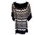Diane Von Furstenberg DvF AYANA Silk Dress chevron print Brown Black Cream  ref.310700