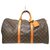 Louis Vuitton Keepall 50 Marrom Lona  ref.310956