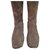 Prada boots p 37,5 Dark brown Deerskin  ref.311103