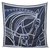 Hermès NEW HERMES SCARF MANLIK EVENING DRESS IN SILK EMBROIDERED BEADED SCARF PEARLS NEW Navy blue  ref.311125