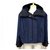 Prada coat 290391 38 It 34 FR S IN BLUE POLYESTER MINK COLLAR COAT  ref.311130