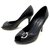 DIOR KATERINA PEEPTOE SHOES 36.5 BLACK LEATHER PUMPS + PUMP SHOES BOX  ref.311239