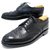 JM WESTON DERBY FLORAL TOE SHOES 8C 42 BLACK LEATHER STAINLESS STEEL SHOES  ref.311291