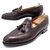 JM WESTON MOCASSINS SHOES WITH POMPOMS 173 9C 43 BROWN LEATHER LOAFERS  ref.311296