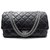 Chanel handbag 2.55 MAXI JUMBO A37590 BLACK LEATHER STRAP + BOX  ref.311317