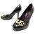NEW LOUIS VUITTON SHOES 35.5 CLAUDIA VARNISHED MONOGRAM LEATHER Dark purple Patent leather  ref.311351