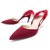 NEW CHRISTIAN DIOR SLINGBACK PUMPS 38.5 FEATHERS & SUEDE SHOES Red  ref.311357