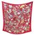 Hermès CHALE HERMES FLOWERS AND BUTTERFLIES OF FABRICS C. HENRY CASHMERE AND SILK SHAWL Red  ref.311364