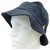 Hermès NEW HERMES VENDOME T HAT55 BLUE LINEN NEW LINEN HAT LEATHER SPROCKET  ref.311389