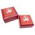 Hermès neuf 2 HERMES SNAP BOXES FIREWORKS IN GOAT LEATHER BIRTHDAY ENAMEL Red  ref.311403