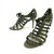 NEW CHRISTIAN DIOR SANDALS ROMANCE 41 KHAKI LEATHER + SHOES BOX  ref.311450