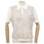 Hermès HERMES POLO SHIRT TIE AND WEAR TSHIRT M 40 WHITE LINEN SCARF WHITE LINEN TOP  ref.311481