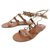 NEW DIOR ZODIAC JADIOR SHOES 38 BROWN LEATHER SHOES SANDALS  ref.311500