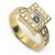 CHOPARD HAPPY DIAMOND RING 82/2939-20 T53 YELLOW GOLD AND GOLD RING DIAMONDS Golden  ref.311545