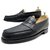JM WESTON LOAFERS 180 8b 42 IN BLACK SEED LEATHER + STAINLESS STEEL  ref.311564