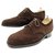 AUBERCY lined SOLE SHOES 9E 43 BROWN FLORAL SUEDE DERBY  ref.311590