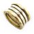 Bulgari B ring.Zero 1 4 ranks 52 IN WHITE YELLOW GOLD 18K + GOLD RING BOX Golden  ref.311648