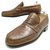 JM WESTON MOCASSONS SHOES 180 41 7C BROWN LEATHER LOAFERS SHOES  ref.311700