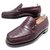 JM WESTON MOCASSIN SHOES 180 7E 41 Wide 41.5 IN BURGUNDY LEATHER SHOES Dark red  ref.311713