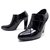 PRADA ANKLE BOOTS 39.5 It 40 FR BLACK PATENT LEATHER + LOW BOOTS BOX  ref.311744
