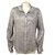 Hermès Hermes jacket 36 S PIQUE SELLIER GRAY SILK PRINTED SCARF SILK JACKET Grey  ref.311836