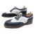 CHURCH'S BURWOOD RICHELIEU SHOES TWO-TONE BLUE WHITE LEATHER 8g 42 SHOES  ref.311841