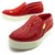 NEW LOUIS VUITTON BASKETS SLIP ON SHOES 36.5 RED PATENT LEATHER SHOES  ref.312019