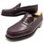 JM WESTON SHOES 180 LIMITED EDITION LOAFERS 9D 43 LEATHER + STAINLESS STEEL Dark red  ref.312028